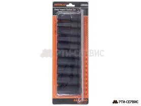 Набор торцевых головок 1/2"DR шестигранных высоких ударных (10 предметов) 10-24 мм