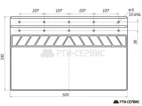 Брызговик 520х330 мм Hyundai - фото 2