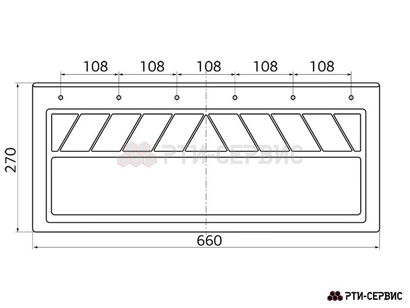 Брызговик 660х270 мм Freightliner - фото 1